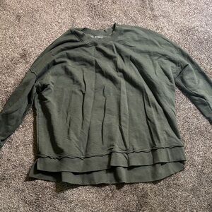 Natural Reflections Forest Green Layered Sweater